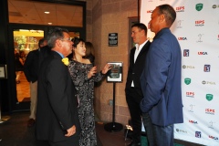 MARTINEZ, GA - APRIL 10:  arrives to the 2019 Golf Writers Association of America 47th annual awards dinner at the Savannah Rapids Pavilion on April 10, 2019 in Martinez, Georgia.